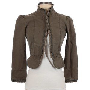 Vintage Halogen Military Jacket with Tailored Body & Lace Trim
